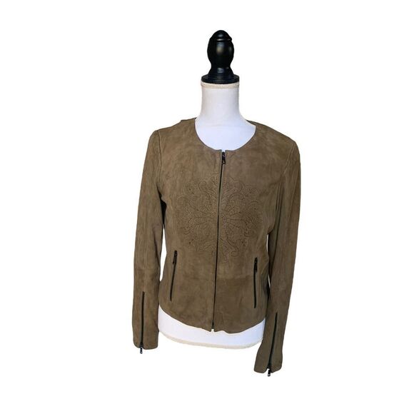 Women's genuine suede leather jacket - Picture 1 of 6